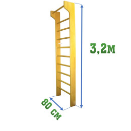 Стенка 3,2x0,8м с выносом (гимнастическая, шведская)